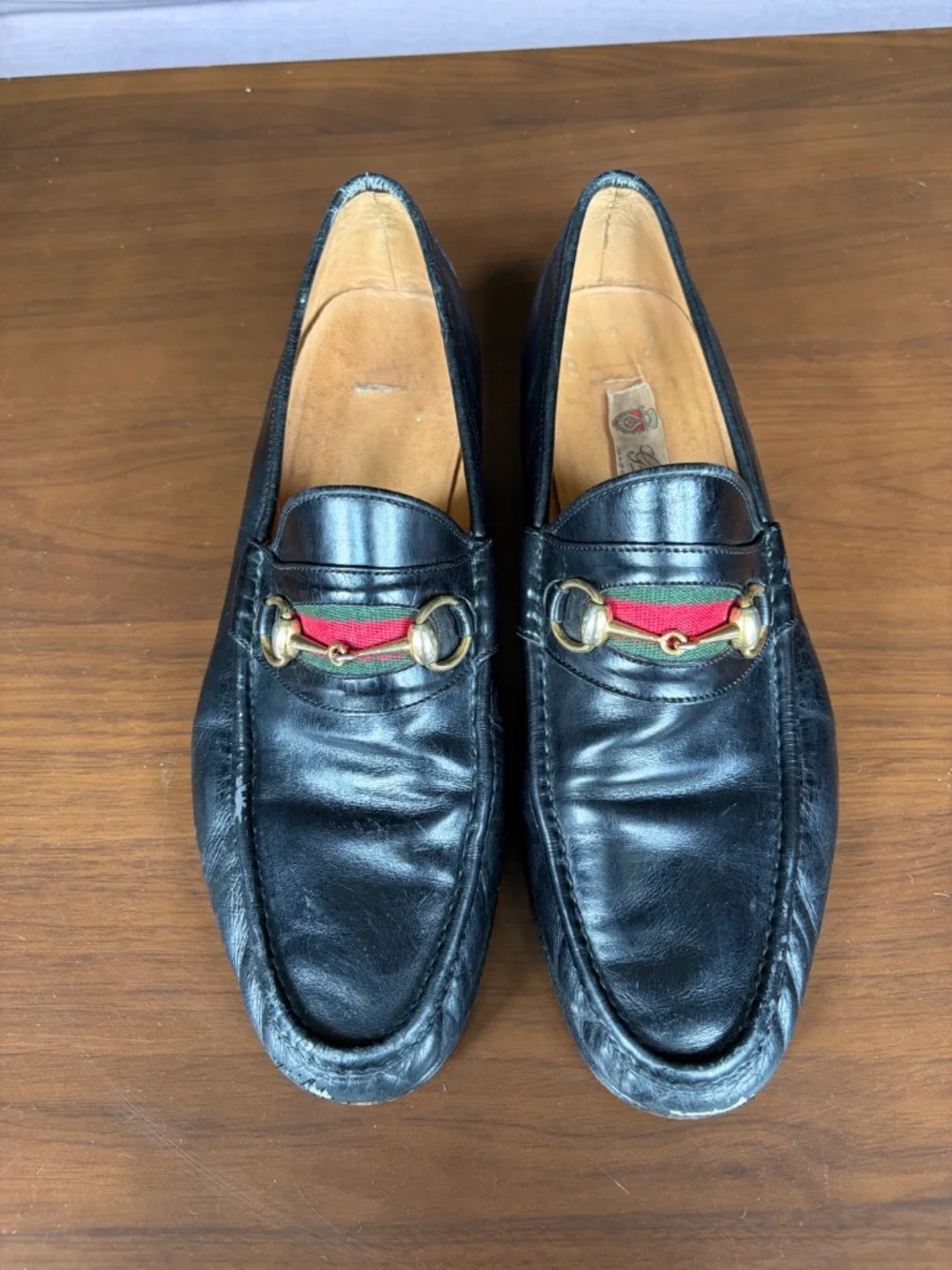 Vintage 1970’s Gucci Horsebit Loafers Black Leather Men’s 46 M IT/12.6 US